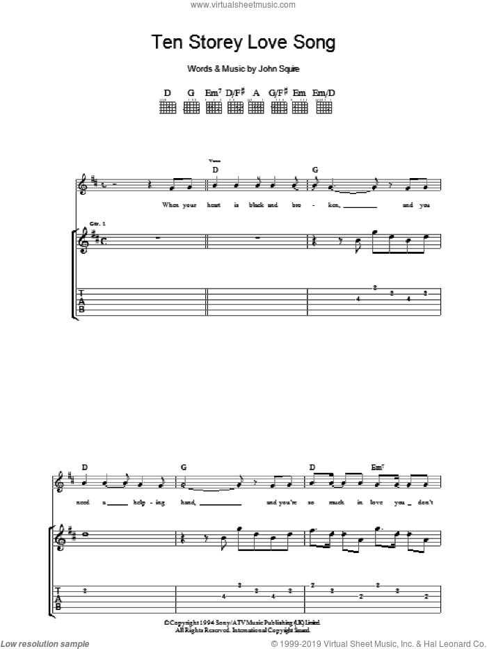 Ten Storey Love Song