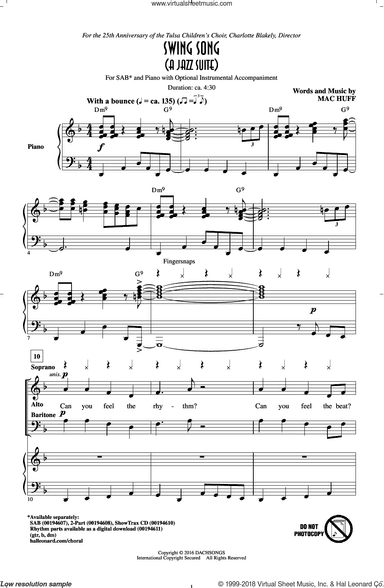 Swing Song (A Jazz Suite)