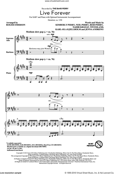 Live Forever (arr. Roger Emerson)