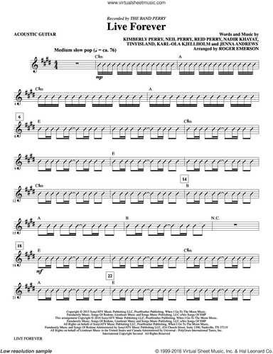 Live Forever (arr. Roger Emerson) (complete set of parts)