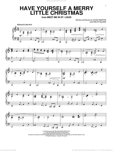 Have Yourself A Merry Little Christmas, (intermediate)