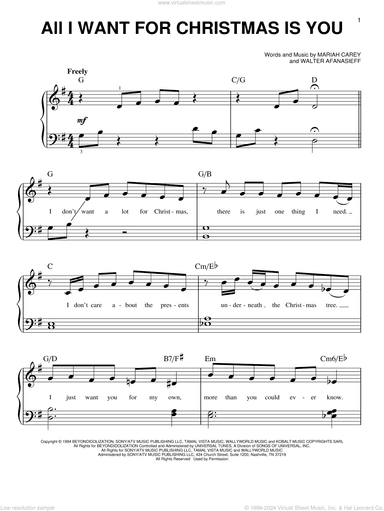All I Want For Christmas Is You, (beginner)