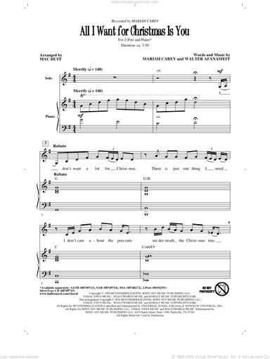 All I Want For Christmas Is You (arr. Mac Huff)
