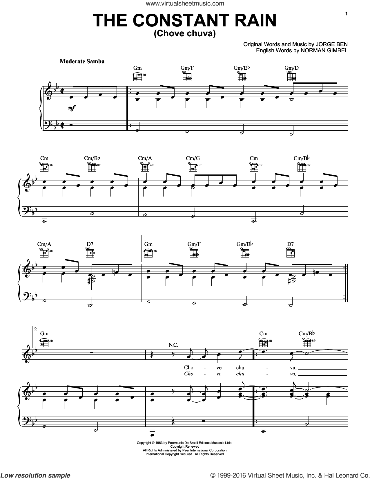 The Constant Rain (Chove Chuva)