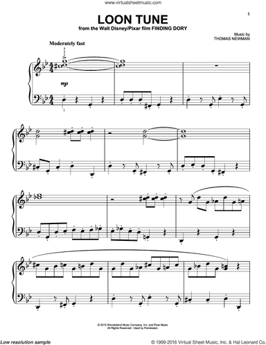 Loon Tune (from Finding Dory), (easy)