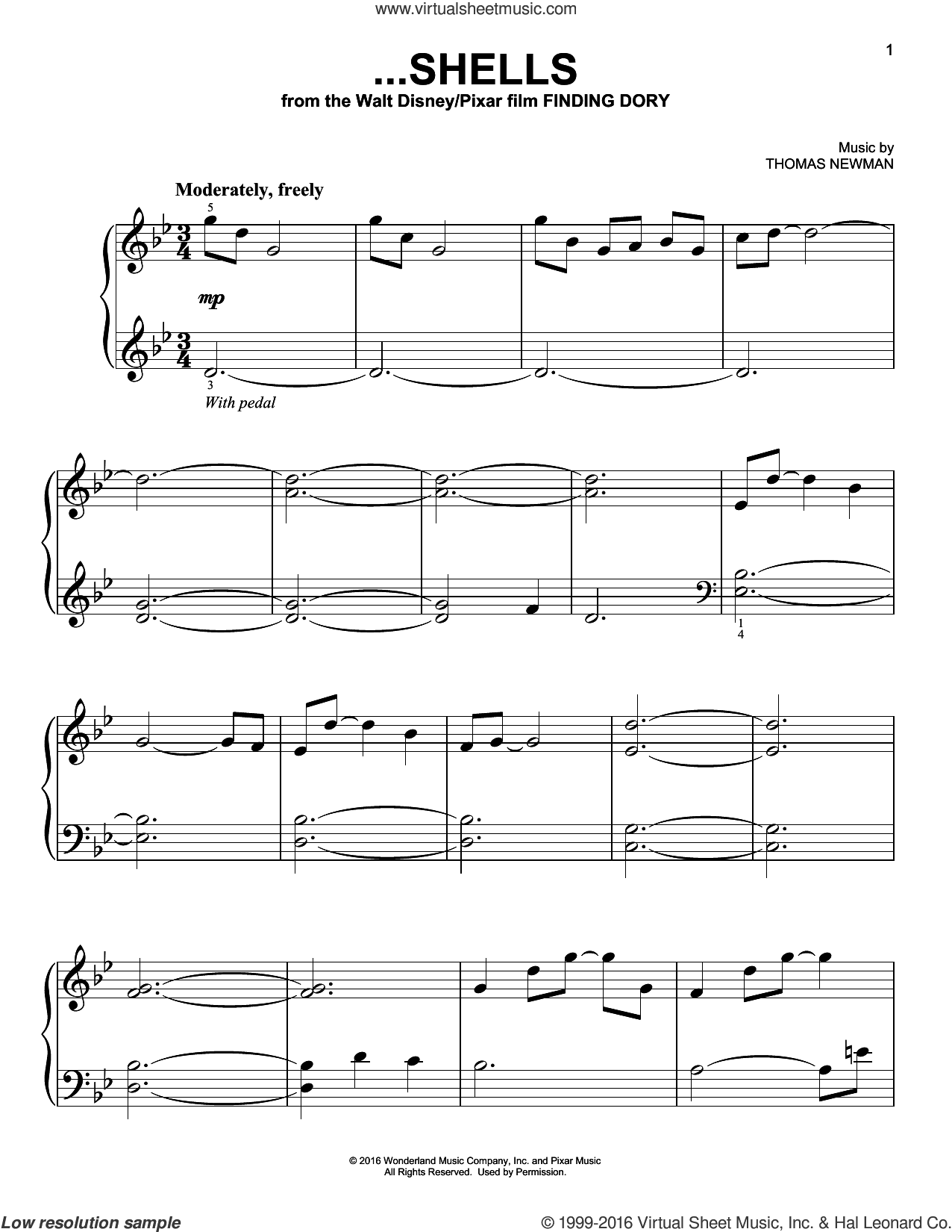 ...Shells (from Finding Dory), (easy)