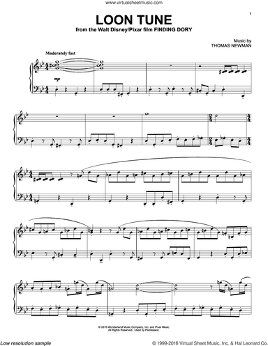 Loon Tune (from Finding Dory), (intermediate)