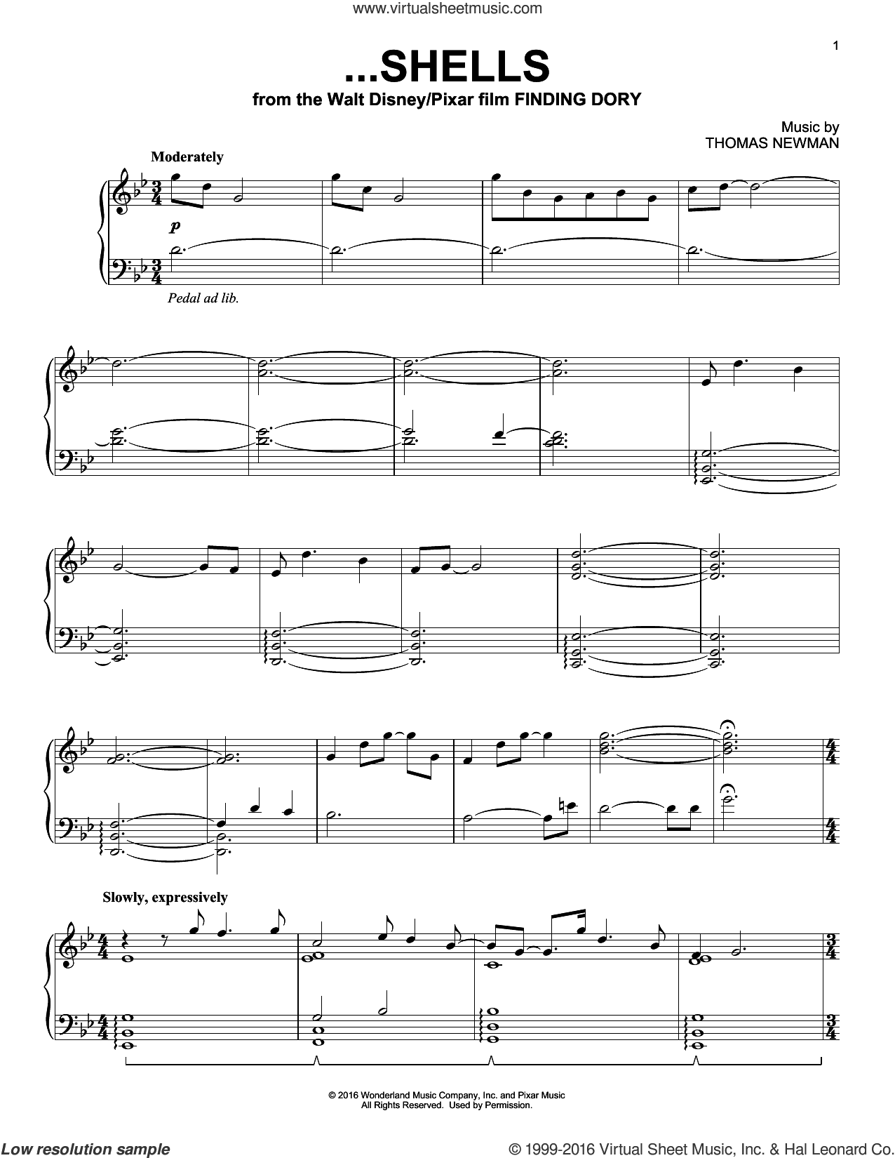 ...Shells (from Finding Dory), (intermediate)