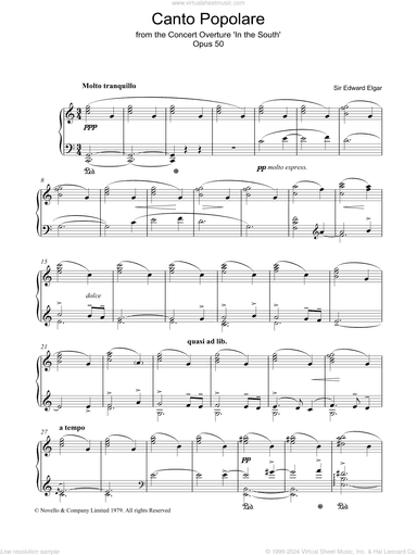 Canto Popolare (from In The South, Op.50)
