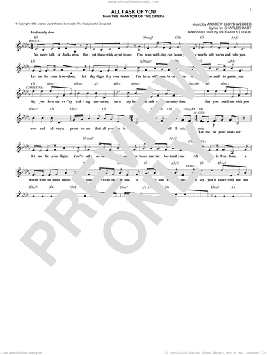 All I Ask Of You (from The Phantom Of The Opera)