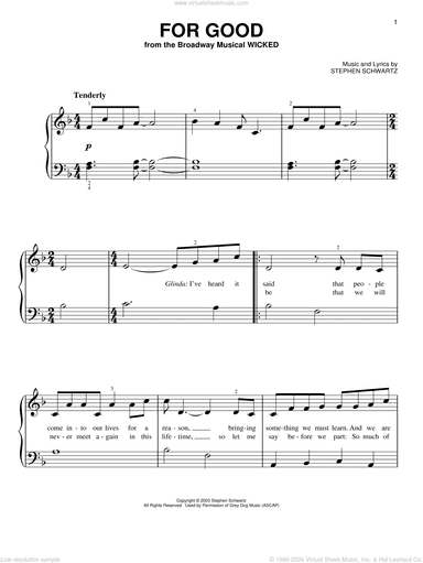 For Good (from Wicked)