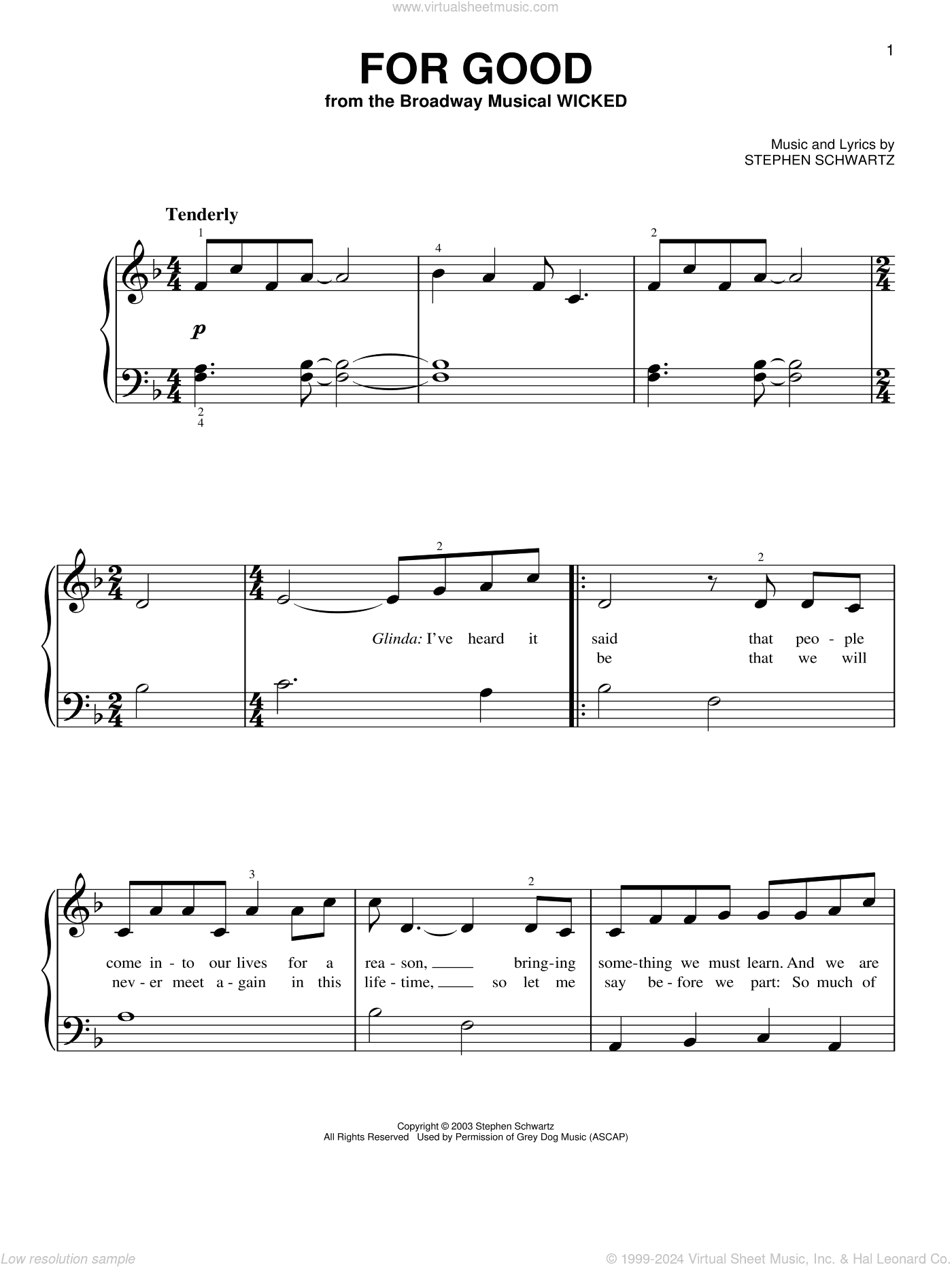 For Good (from Wicked)