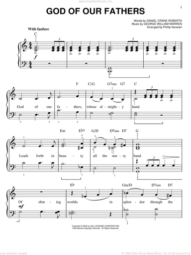 God Of Our Fathers (arr. Phillip Keveren)
