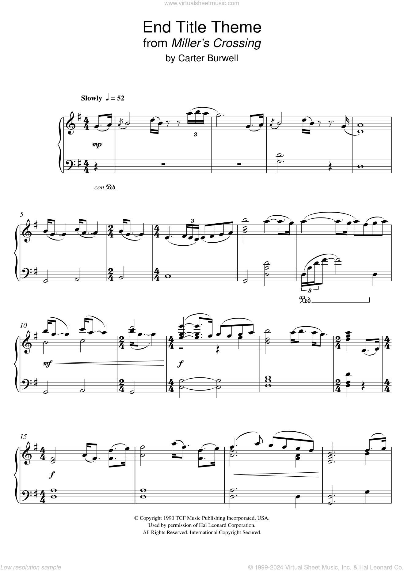 Miller's Crossing (End Titles)