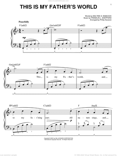 This Is My Father's World (arr. Phillip Keveren)