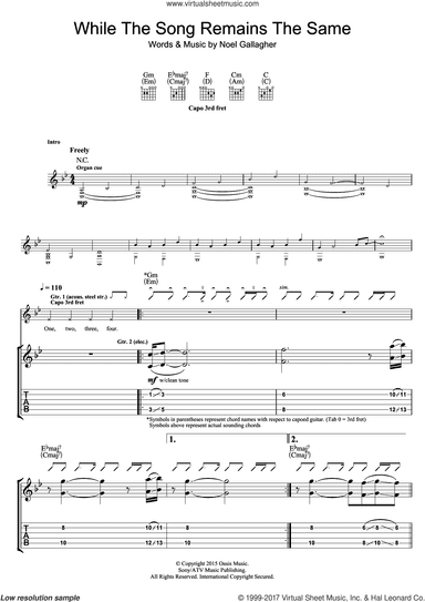 While The Song Remains The Same