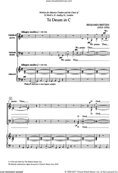 Te Deum In C