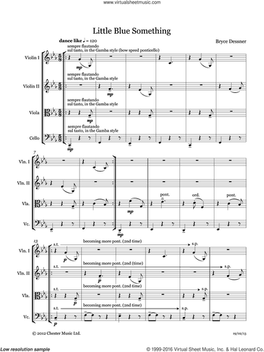 Little Blue Something (String quartet score and parts)