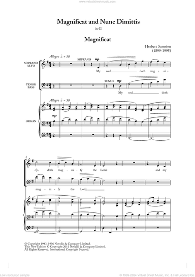 Magnificat And Nunc Dimittis In G
