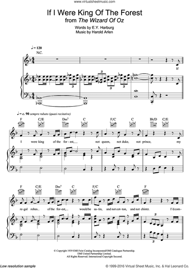 If I Were The King Of The Forest (from 'The Wizard Of Oz')