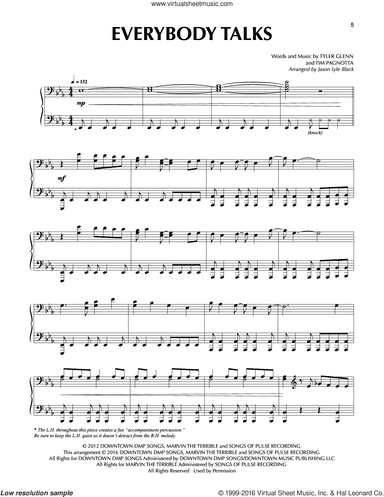 Everybody Talks (arr. Jason Lyle Black)