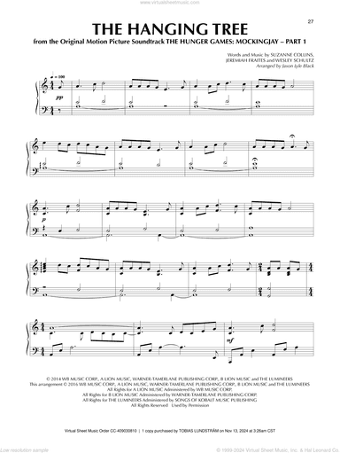 The Hanging Tree (from The Hunger Games: Mockingjay Part 1) (arr. Jason Lyle Black)