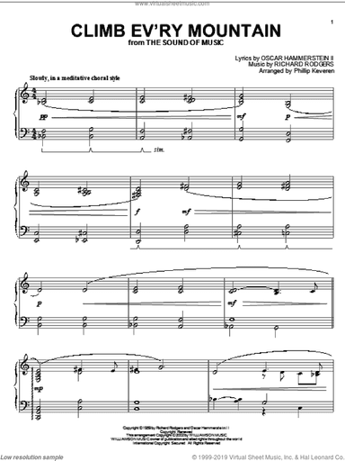 Climb Ev'ry Mountain (from The Sound of Music) (arr. Phillip Keveren)