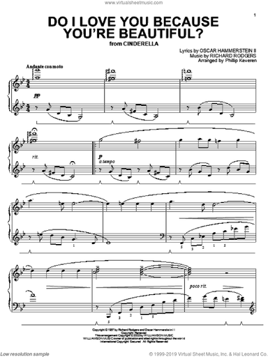 Do I Love You Because You're Beautiful? (arr. Phillip Keveren)