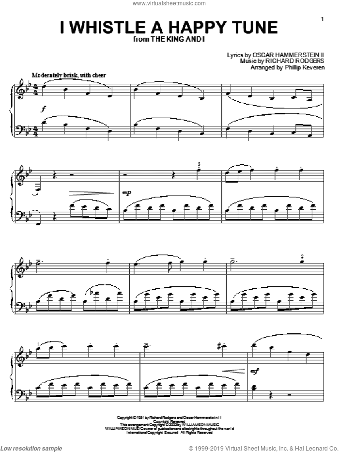 I Whistle A Happy Tune (arr. Phillip Keveren)