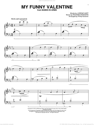 My Funny Valentine (arr. Phillip Keveren)