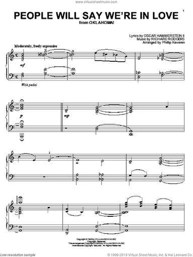 People Will Say We're In Love (from Oklahoma!) (arr. Phillip Keveren)