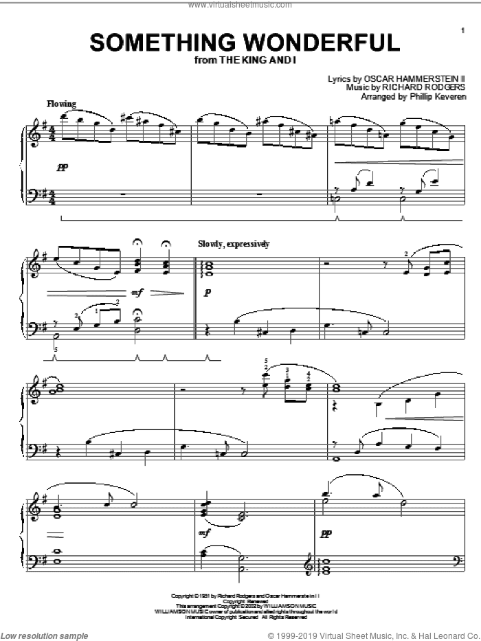 Something Wonderful (arr. Phillip Keveren)