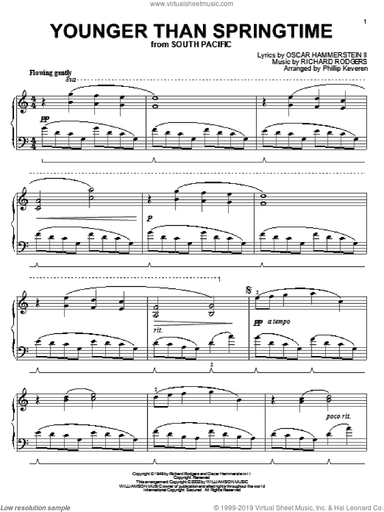 Younger Than Springtime (arr. Phillip Keveren)