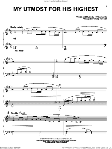 My Utmost For His Highest (arr. Phillip Keveren)