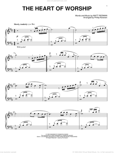 The Heart Of Worship (arr. Phillip Keveren)