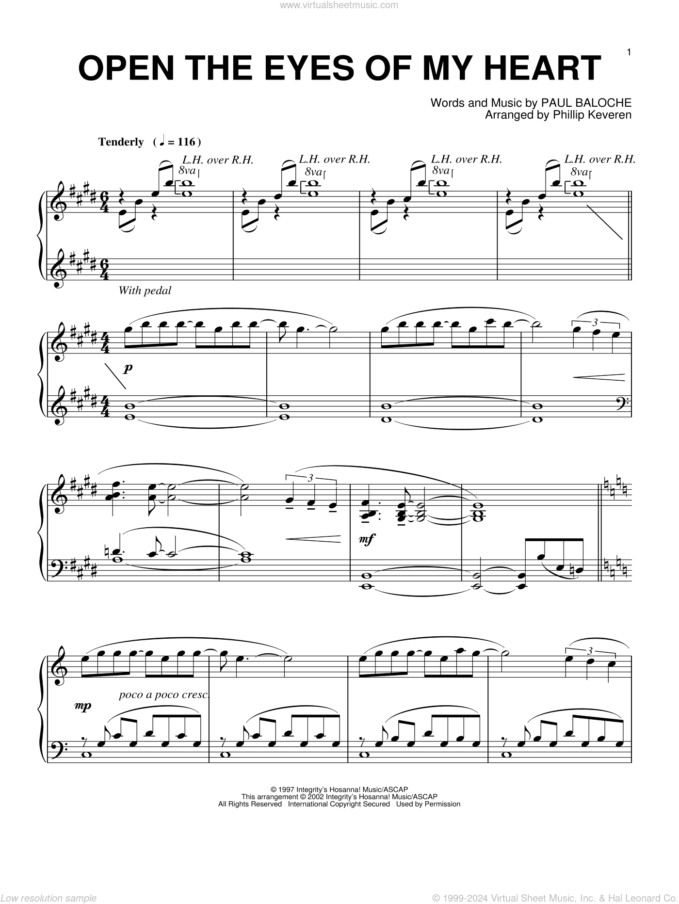 Open The Eyes Of My Heart (arr. Phillip Keveren)