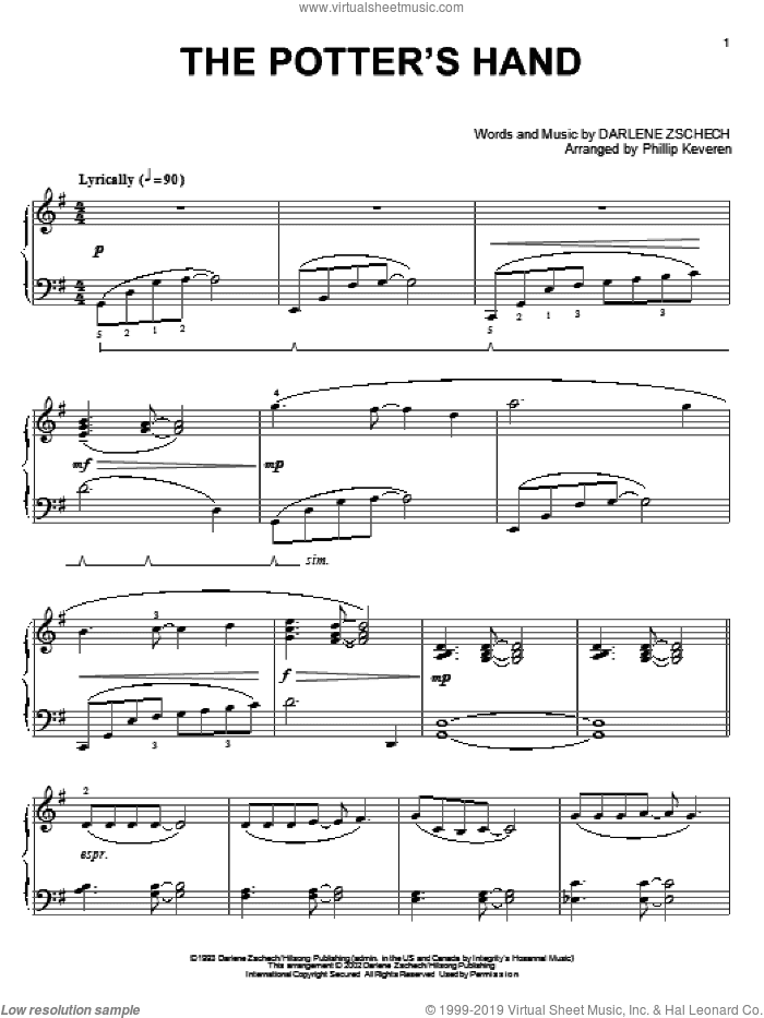 The Potter's Hand (arr. Phillip Keveren)