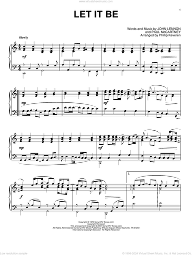 Let It Be (arr. Phillip Keveren)