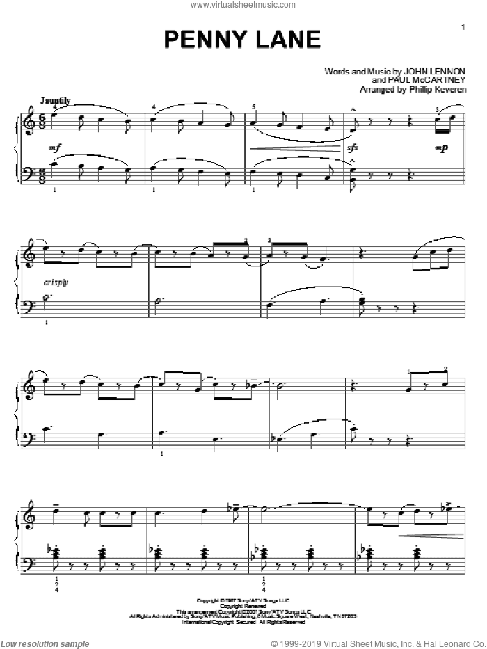 Penny Lane (arr. Phillip Keveren)