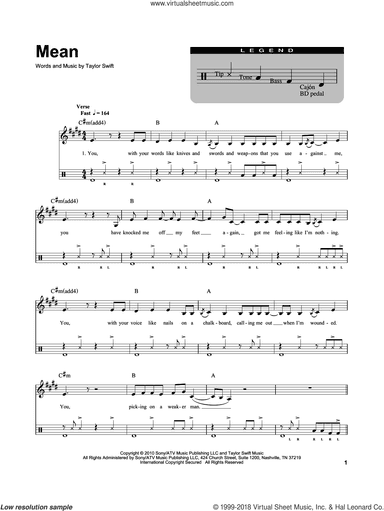 Mean (for Acoustic Guitar, Voice and Cajon)