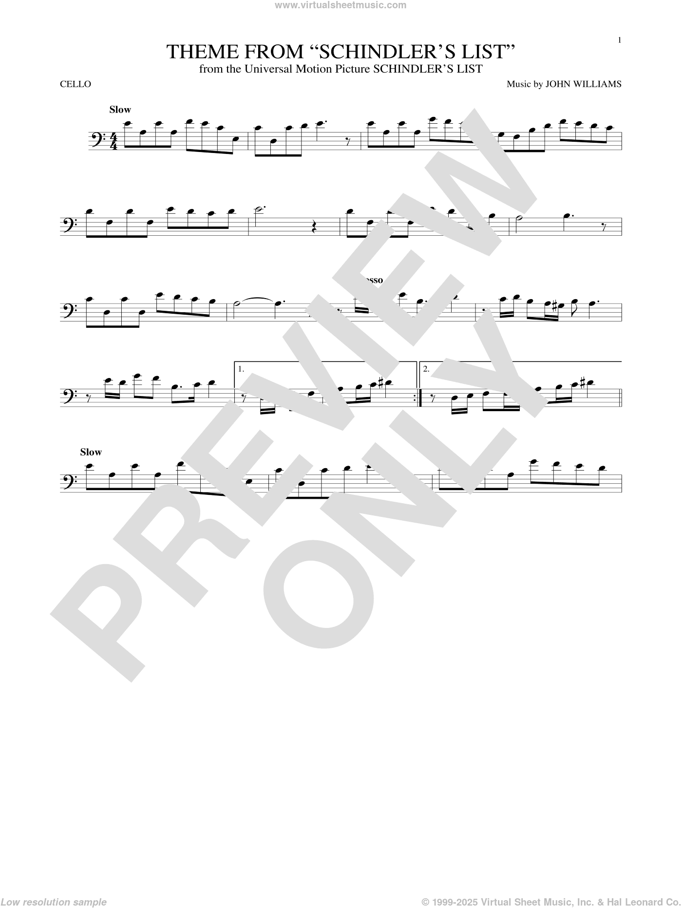 Theme From Schindler's List
