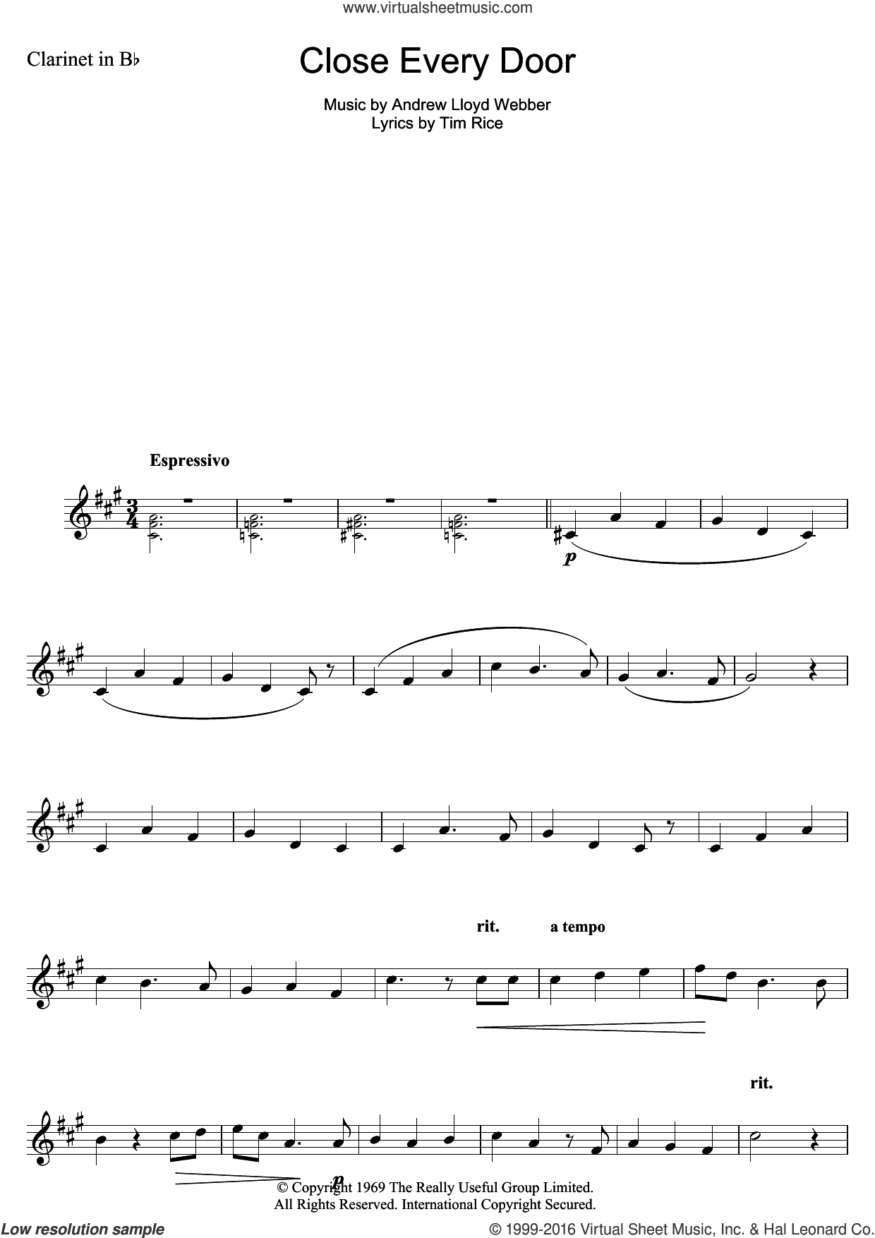 Close Every Door (from Joseph And The Amazing Technicolor Dreamcoat)