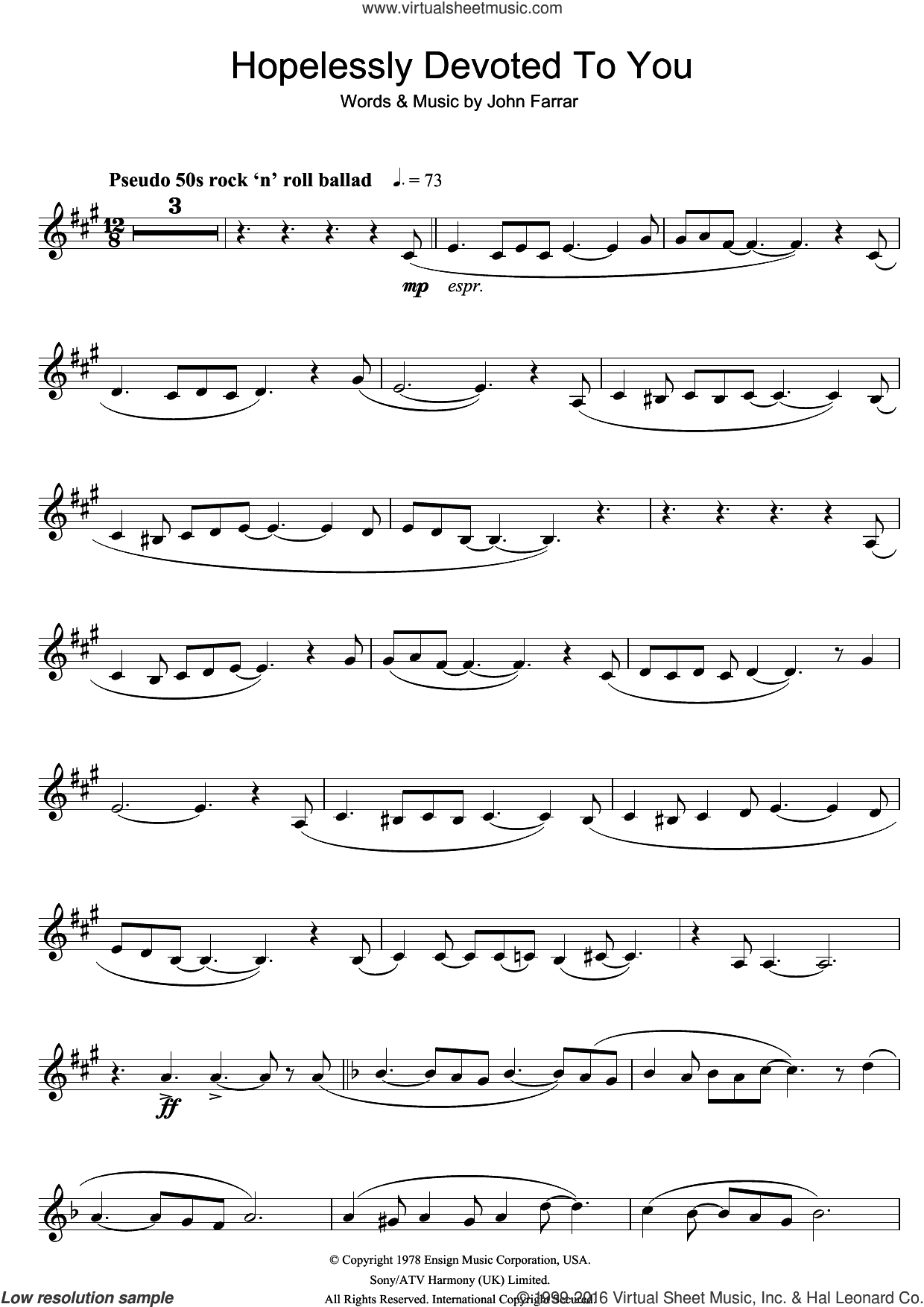 Hopelessly Devoted To You (from Grease)