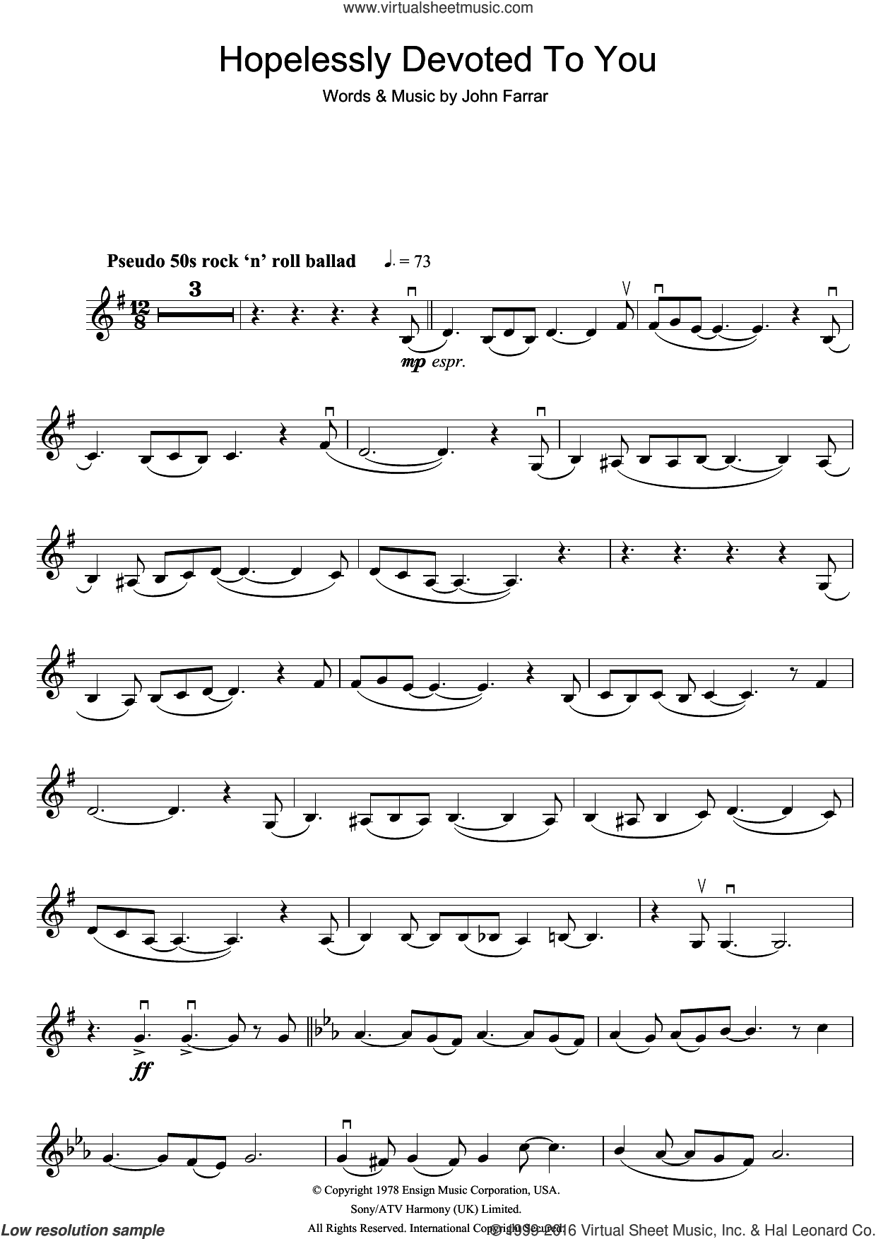 Hopelessly Devoted To You (from Grease)