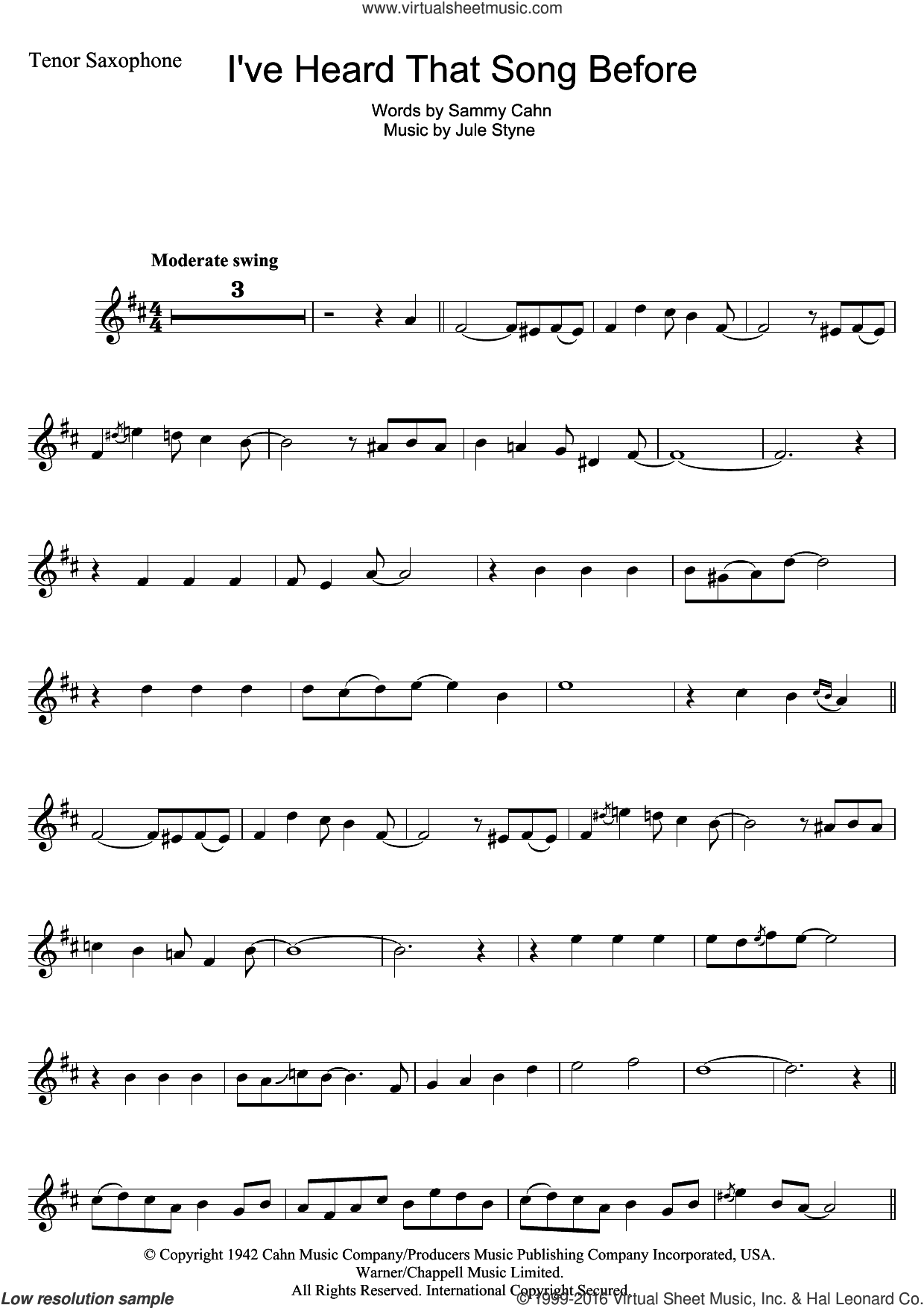 I've Heard That Song Before