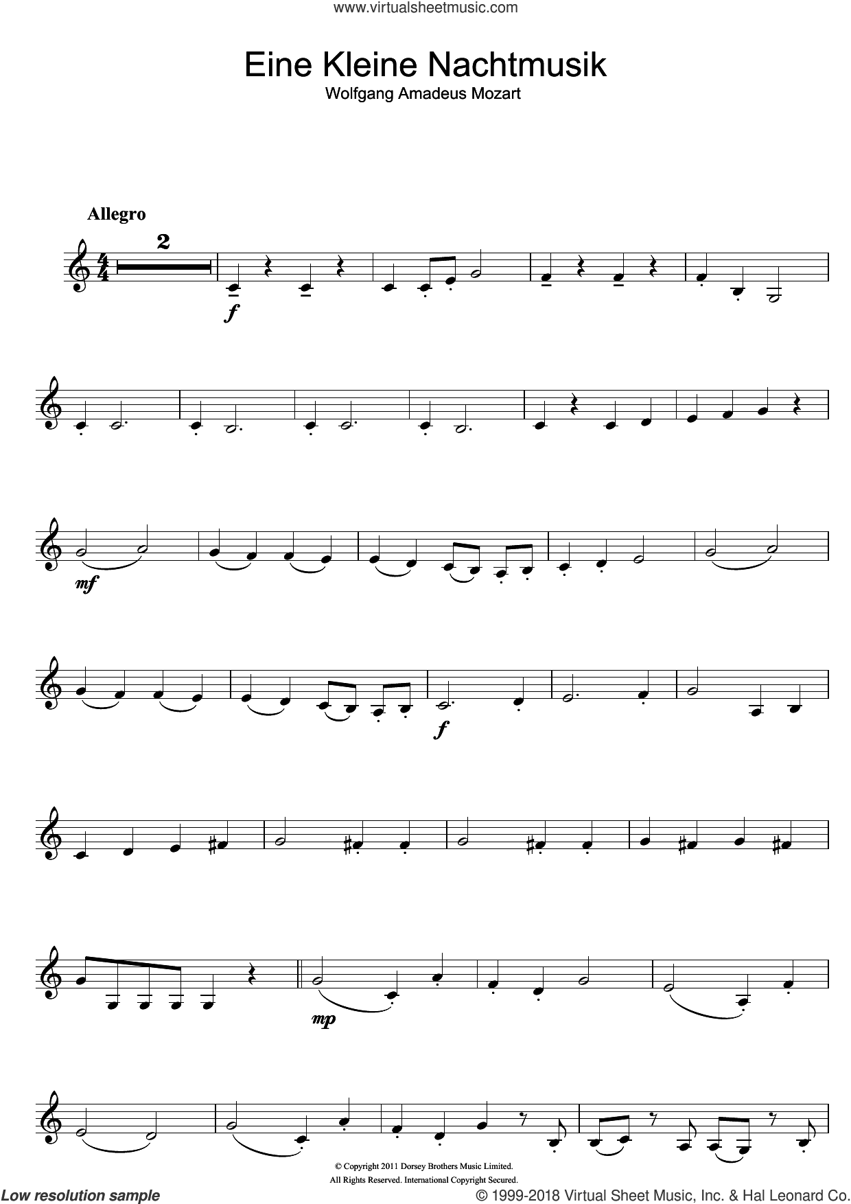 Allegro from Eine Kleine Nachtmusik K525