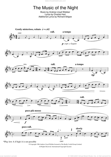 The Music Of The Night (from The Phantom Of The Opera)
