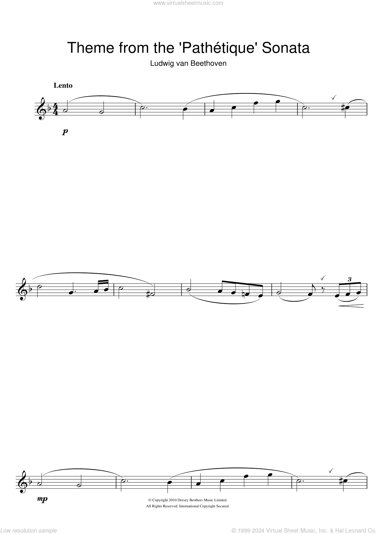 Theme from Pathetique Sonata