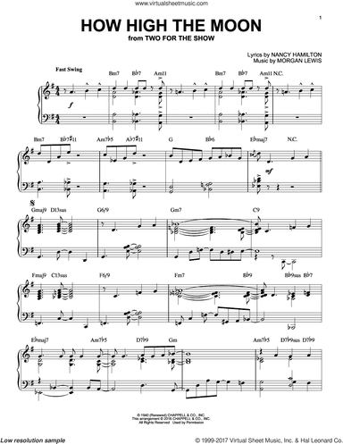 How High The Moon (arr. Brent Edstrom)