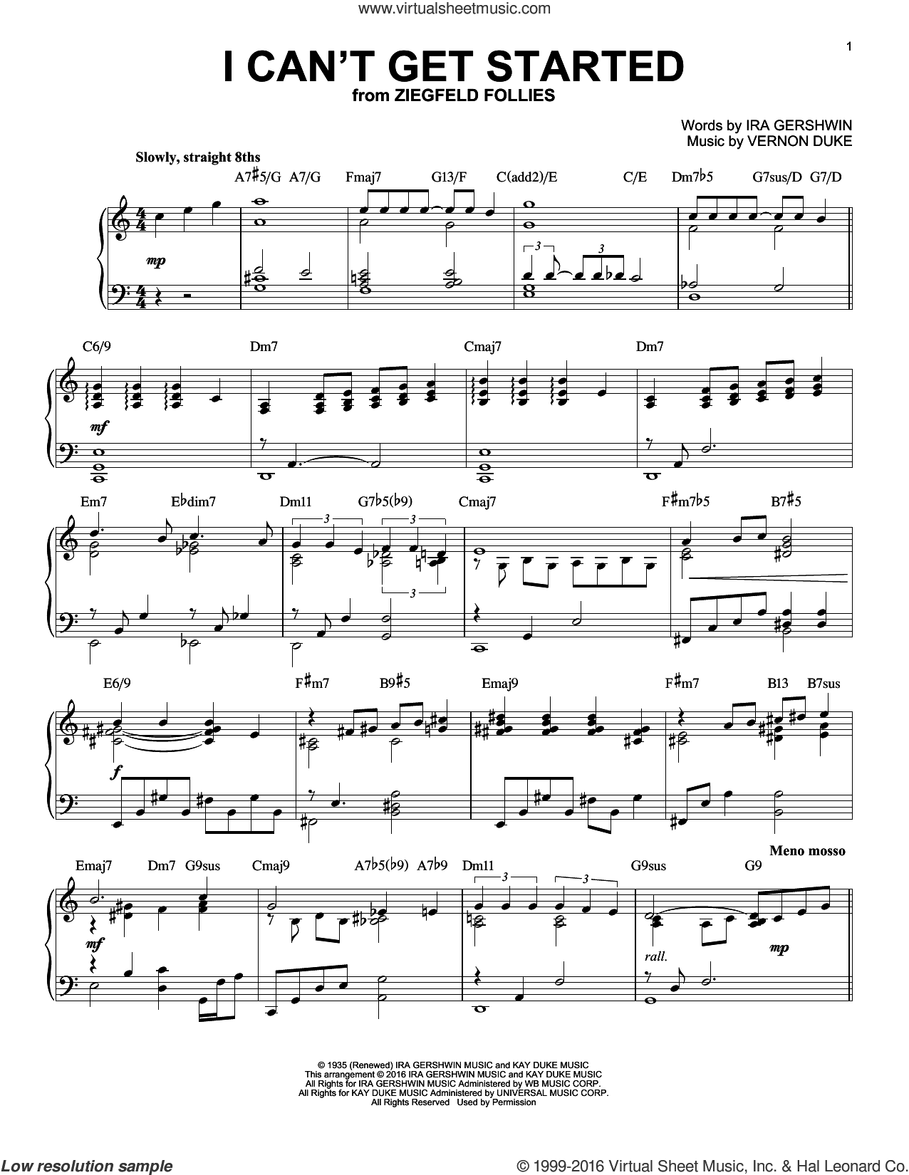 I Can't Get Started (arr. Brent Edstrom)